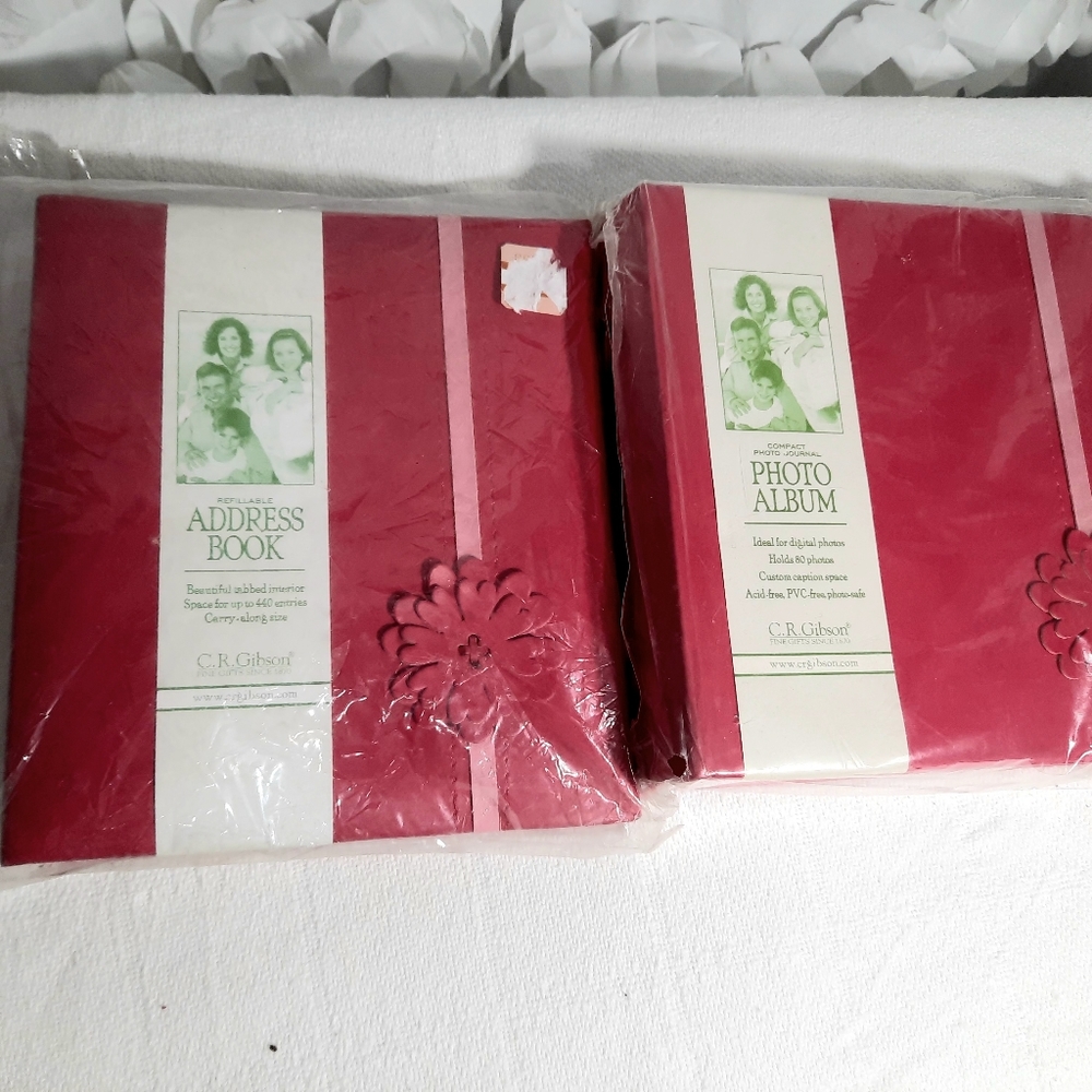 Matching Photo Album and Address Book Pink Lot of 2 80 Photos 440 Addresses New